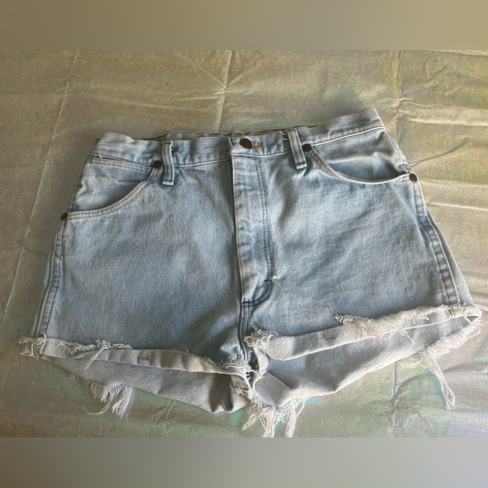 Wrangler Light Blue Denim Women Shorts